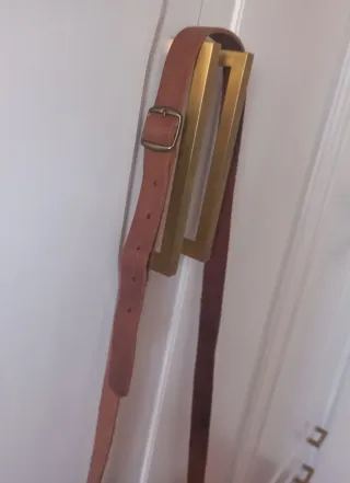 Bolso redondo rafia y cuero estrella