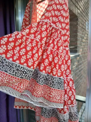 Vestido Kaftán Corto Estampado