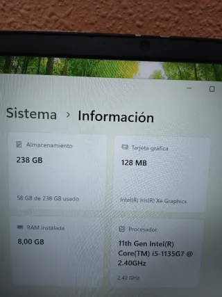 Portátil Lenovo i5-1135G7