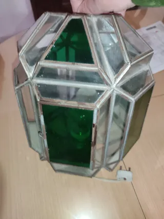 Aplique antiguo cristal y metal