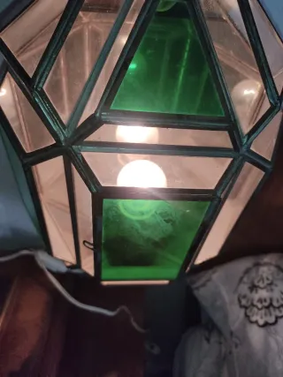 Aplique antiguo cristal y metal