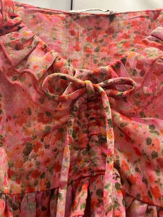 Top floral gasa Stradivarius S nueo