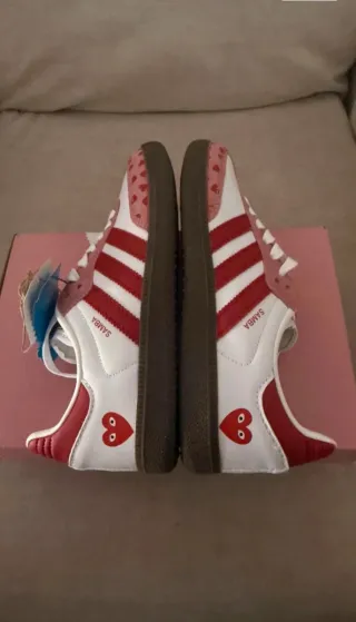Adidas Samba x CDG Corazón Rojo Blanco