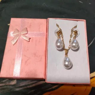 Conjunto Acero Inoxidable Colgante y Pendientes