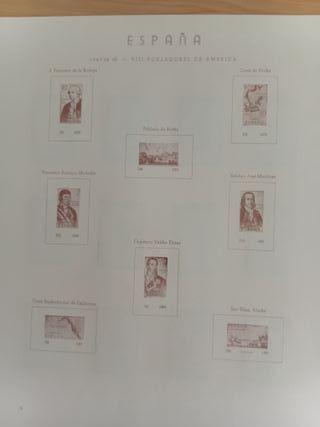 Hojas para álbum filatelia España 1967 + 27 sellos