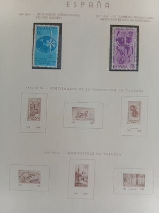 Hojas para álbum filatelia España 1967 + 27 sellos