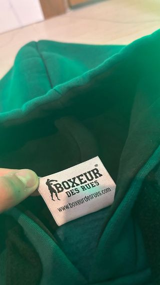 Felpa Boxeur des Rues verde con stampa