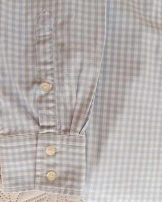 Camisa Gant cuadros celeste y blanco Talla M