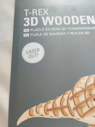 Puzzle 3D Madera T-Rex Kikkerland