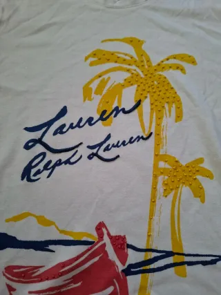 Camiseta Ralph Lauren Talla M Palmeras y Barco