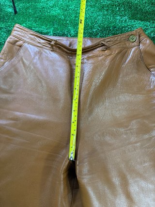 Pantaloni in pelle marrone