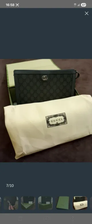Pochette Gucci Grigio/Marrone