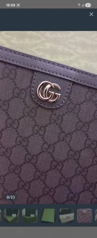 Pochette Gucci Grigio/Marrone