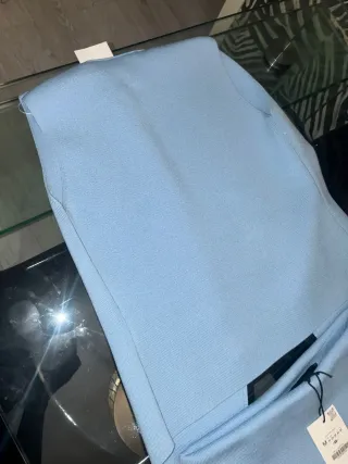 Conjunto Zara Top y Falda Azul Talla M