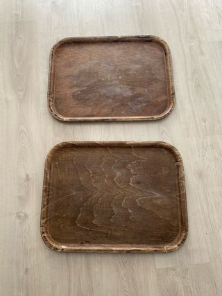 2 Bandejas de madera antiguas