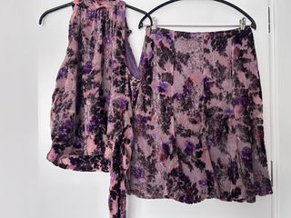Conjunto Hermes Govantes rosa y morado