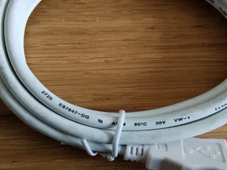 Cable alargador USB blanco