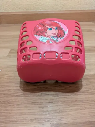 Cesta y Portabebés Bicicleta Rosa