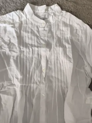 Camisa blanca mujer manga larga talla 44