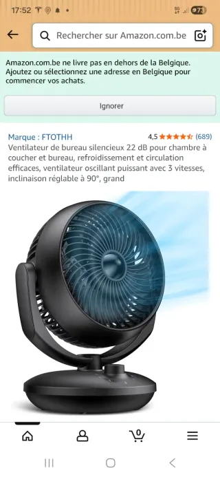 Ventilador de escritorio silencioso NUEVO