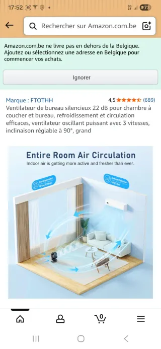 Ventilador de escritorio silencioso NUEVO