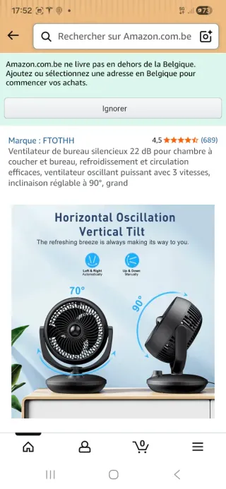 Ventilador de escritorio silencioso NUEVO