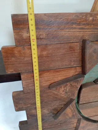 Cuadro Decorativo Envejecido Ola Surf Madera