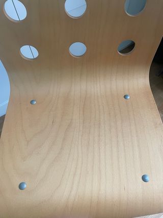 Silla Ikea Jules madera ruedas regulable