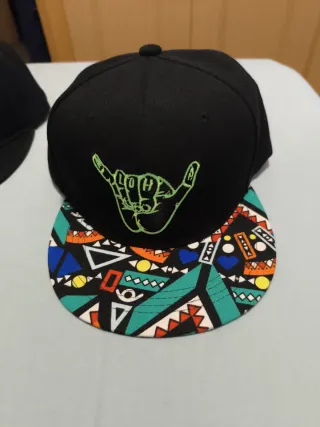 3 Cappelli Snapback Neri per Adulti