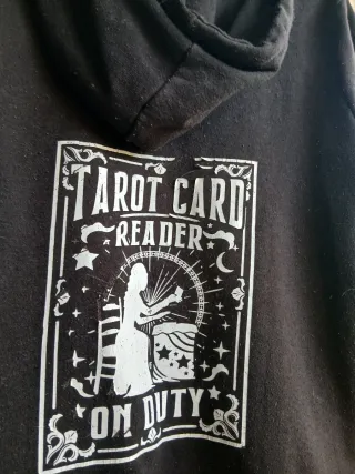 Sudadera con cremallera y estampado de tarot