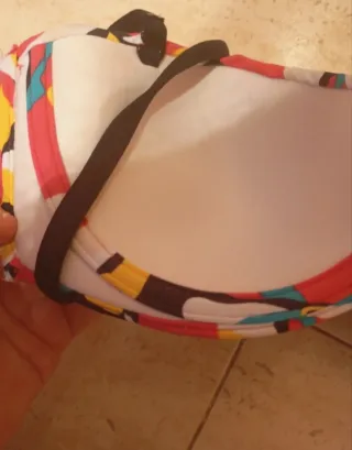 Bikini estampado con aros