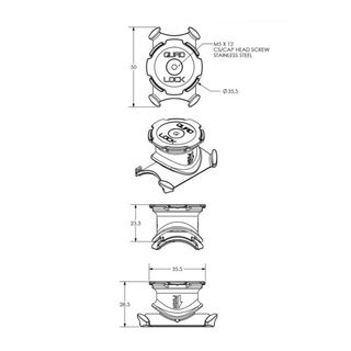 SOPORTE DE SMARTPHONE PARA BICICLETA POTENCIA MANILLAS QUAD LOCK