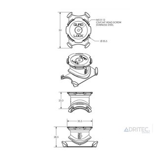 SOPORTE DE SMARTPHONE PARA BICICLETA POTENCIA MANILLAS QUAD LOCK