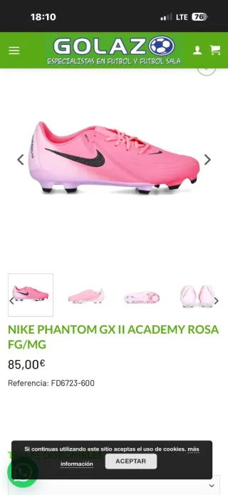 Botas de Fútbol Nike Phantom Rosa