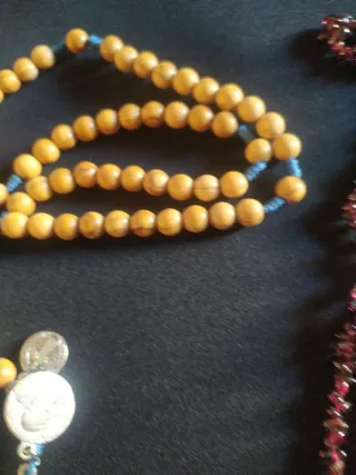 Collana Granati + Rosario Legno Omaggio