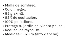 Malla de sombreo y ocultación