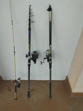 3 Cañas de Pescar con Carretes