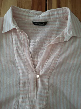Camisa Massimo Dutti rayas rosa y blanco