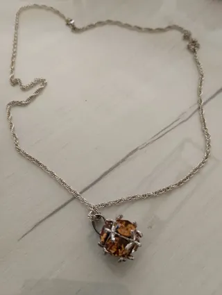 Pulsera acero, dos colgantes de plata