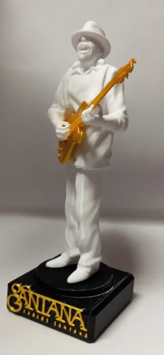 Figura Carlos Santana Guitarra Dorada