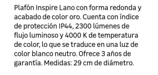 Plafón LED INSPIRE 29 cm Blanco