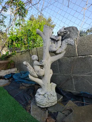 Figuras de jardín: Gnomo, Ave y Ardillas