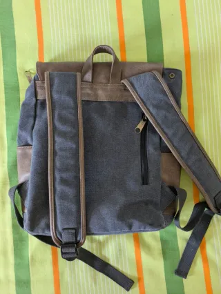 Mochila Misako azul y marrón