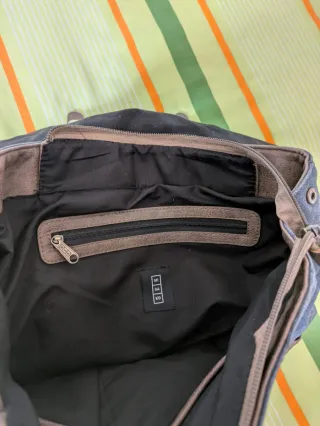 Mochila Misako azul y marrón