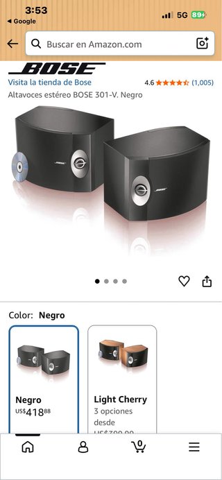Altavoces Bose 301 V Negros