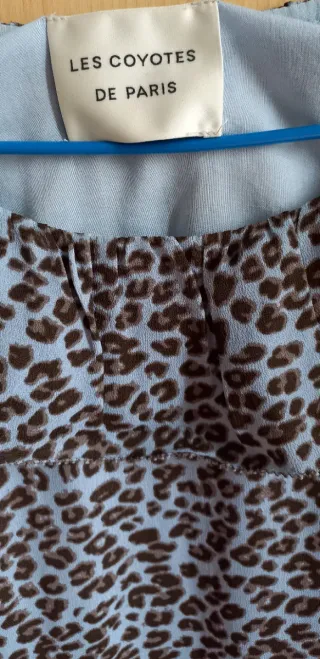 Vestido estampado animal print azul Talla 16 años