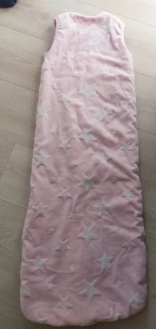 Saco dormir niña rosa estrellas, hasta 110 cm