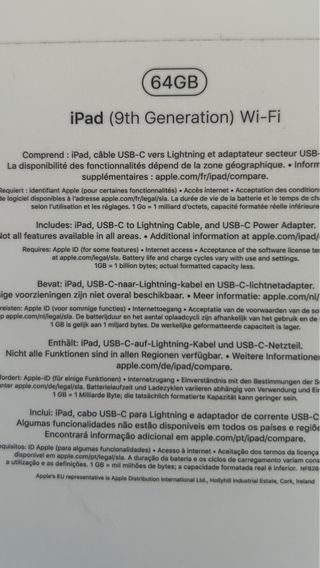 iPad 9ª Gen 64GB WiFi Gris Espacial