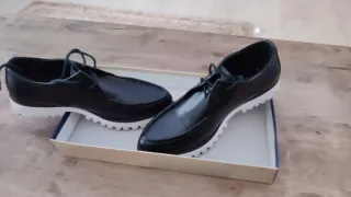 Mocasines mujer negros seminuevos