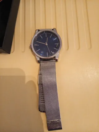 Orologio da polso uomo blu e argento